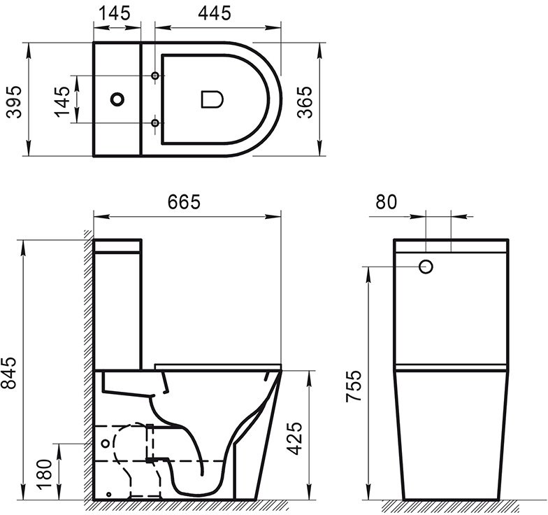 Унитаз-компакт напольный BelBagno Sfera-r BB2141CPR