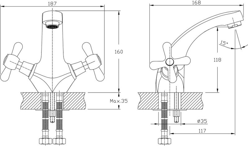 Смеситель для раковины Haiba HB25