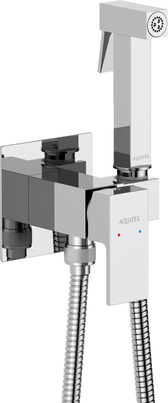 Гигиенический душ AQUATEK Либра AQ1022CR, со смесителем, С ВНУТРЕННЕЙ ЧАСТЬЮ, хром
