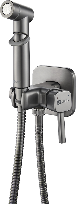 Гигиенический душ Lemark Solo LM7165GM, со смесителем, С ВНУТРЕННЕЙ ЧАСТЬЮ, графит