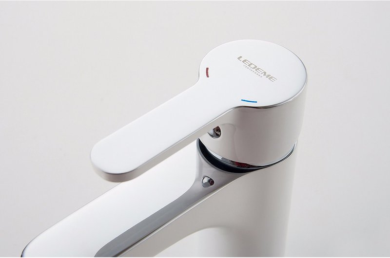 Смеситель для раковины Ledeme L1003W, белый