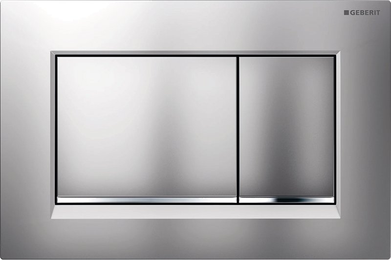 Кнопка смыва для унитаза Geberit Sigma 30 115.883.JQ.1 пластик, цвет матовый хром, глянцевый хром