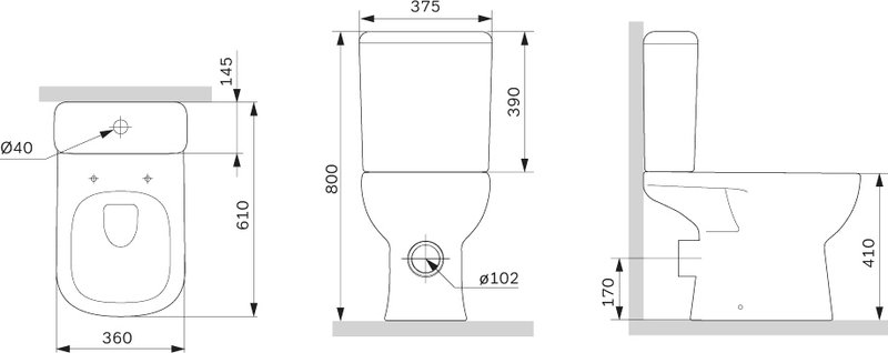 Унитаз-компакт напольный AM.PM Sunny C85C8601SC