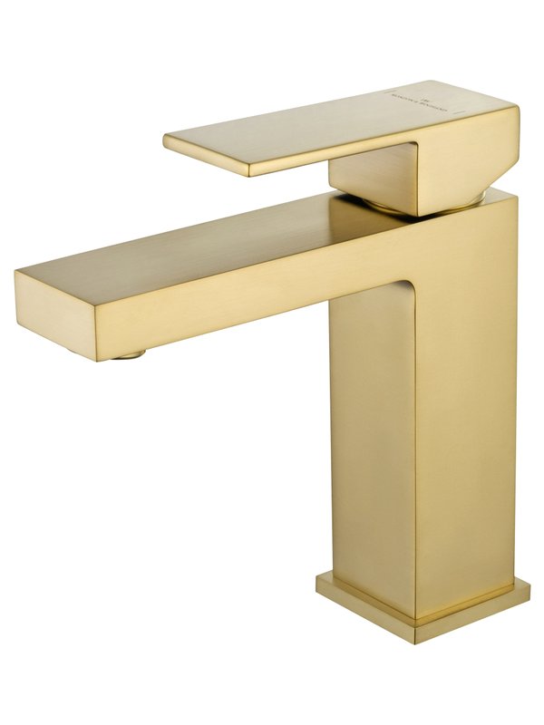 Смеситель для раковины Wonzon & Woghand Cube WW-88139016-BG, брашированное золото