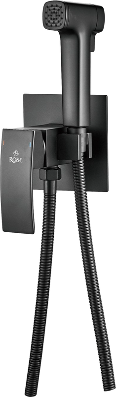 Гигиенический душ Rose RG15H R1505H-2, со смесителем, С ВНУТРЕННЕЙ ЧАСТЬЮ, черный