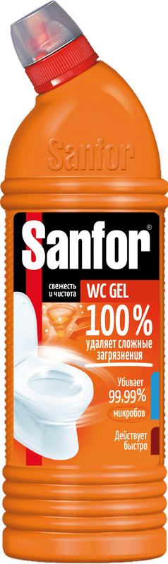 Универсальное моющее средство Sanfor WC Gel, Super Power, 1 л