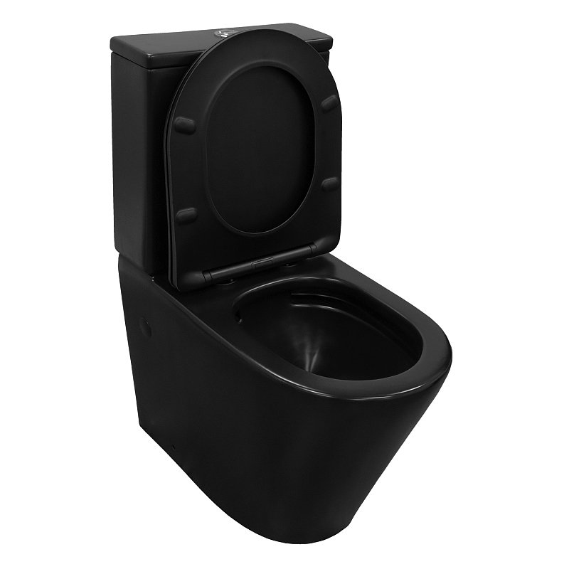 Унитаз-компакт напольный AZARIO Black Queen AZ-8380 матовый черный