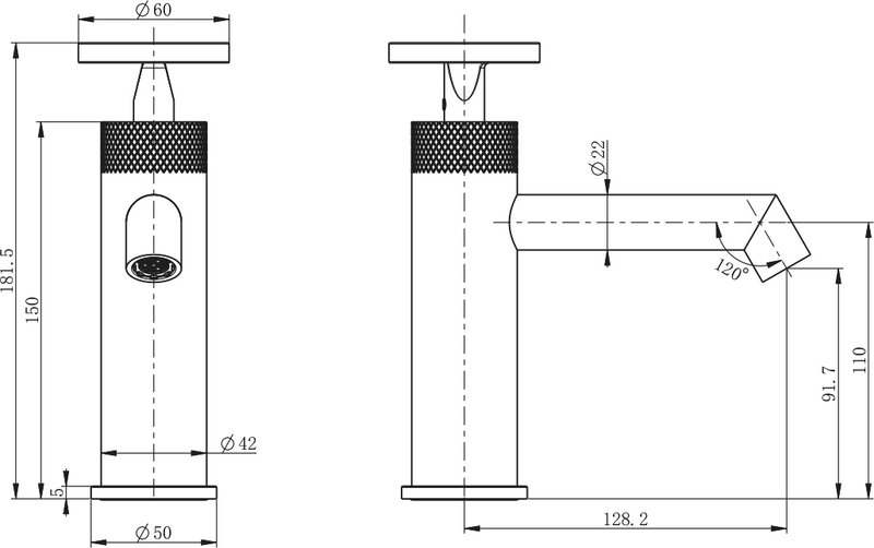 Смеситель для раковины Wonzon & Woghand WW-H1065-CR, хром
