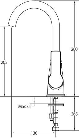 Смеситель для раковины Laparet Alamera N2016002LPT, хром