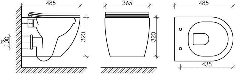 Унитаз подвесной Ceramicanova Forma CN3009
