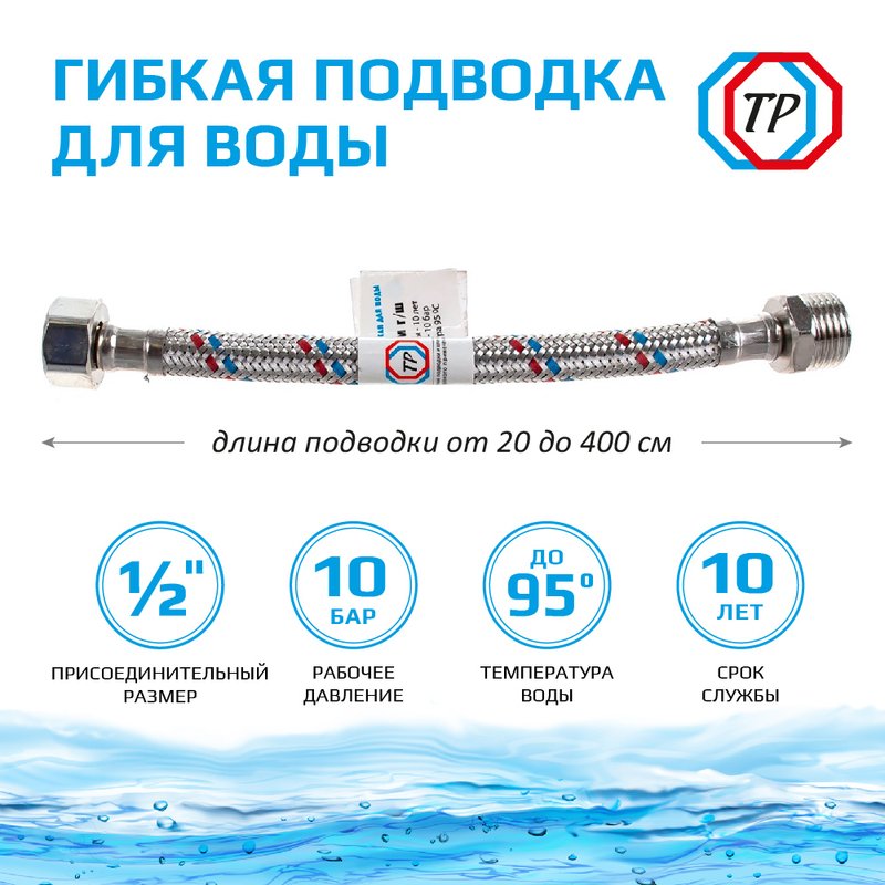 Подводка воды для унитаза ТР-Сантехника