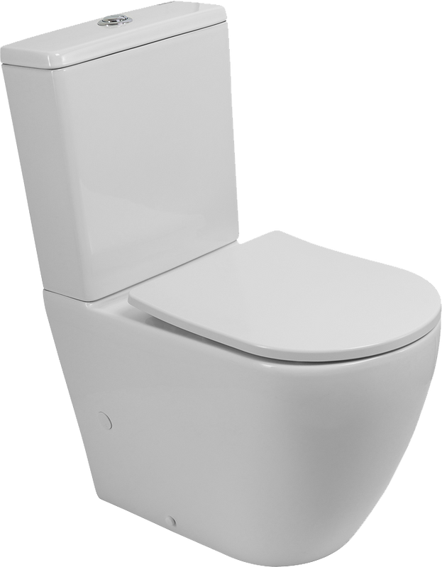 Унитаз-компакт напольный BelBagno Sfera-r BB2141CP-TOR BB2031SC с микролифтом, безободковый, белый