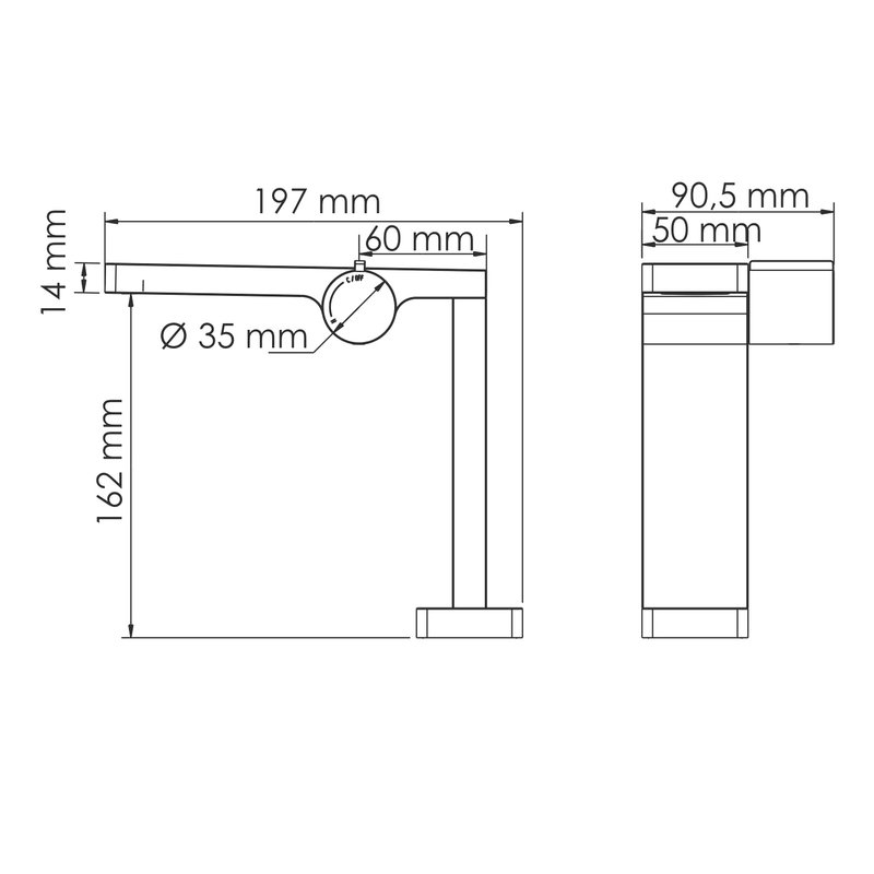 Смеситель для раковины Wasserkraft Alme 1510, хром