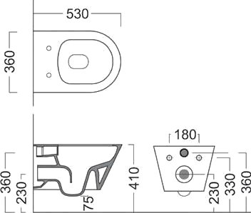 Унитаз подвесной KERAMA MARAZZI Plaza Modern PLMR.wc.02
