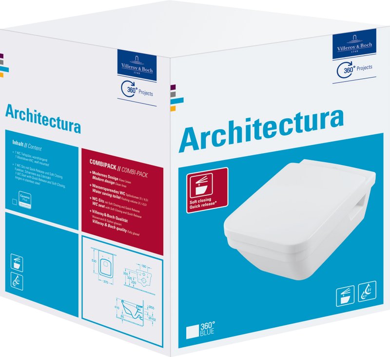 Унитаз подвесной Villeroy & Boch Architectura 5685HR01