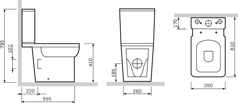 Унитаз-компакт напольный AM.PM Tender C45A8700SC