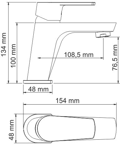 Смеситель для раковины Wasserkraft Dill