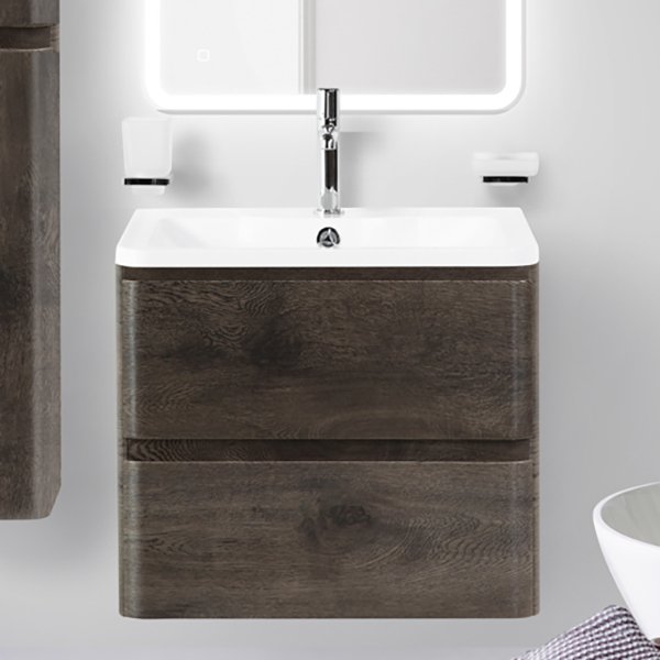 Тумба под раковину без столешницы BelBagno Albano 60 подвесная, rovere nature grigio