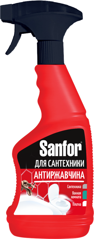 Универсальное моющее средство Sanfor Спрей Антиржавчина, 0,5 л