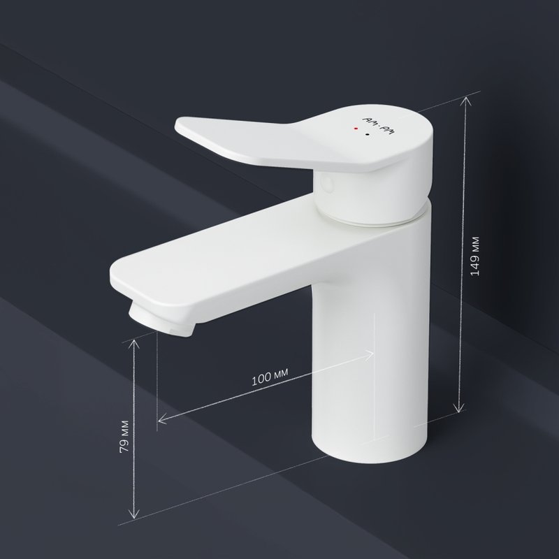 Смеситель для раковины AM.PM X-Joy F85A02133, белый