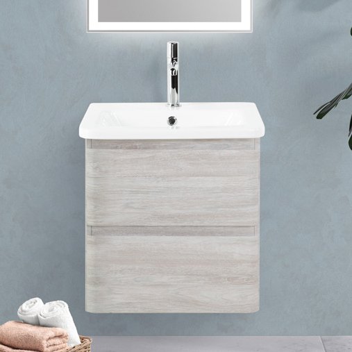 Тумба под раковину без столешницы BelBagno Albano-Cer 60 подвесная, rovere vintage bianco