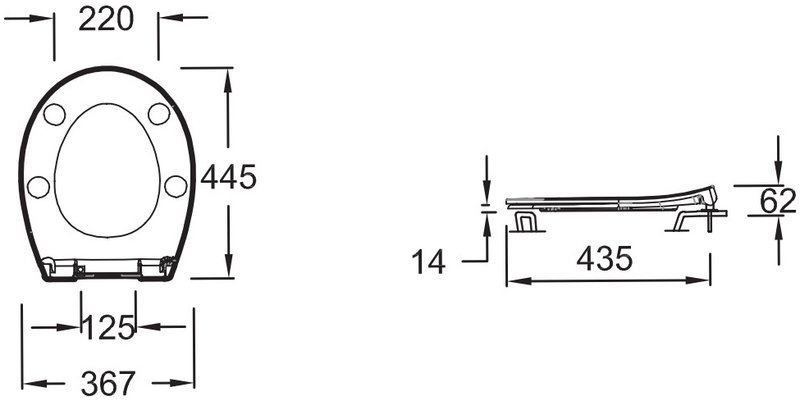 Крышка-сиденье Jacob Delafon Patio E23157-00 с микролифтом