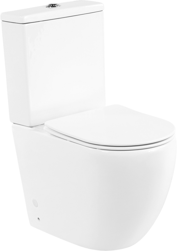 Унитаз-компакт напольный BelBagno Amanda BB051CPR BB051SC с микролифтом, безободковый, глянцевый белый