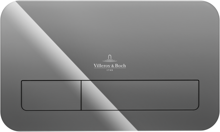 Кнопка смыва для унитаза Villeroy & Boch Viconnect 922400RA пластик, стекло, цвет глянцевый серый