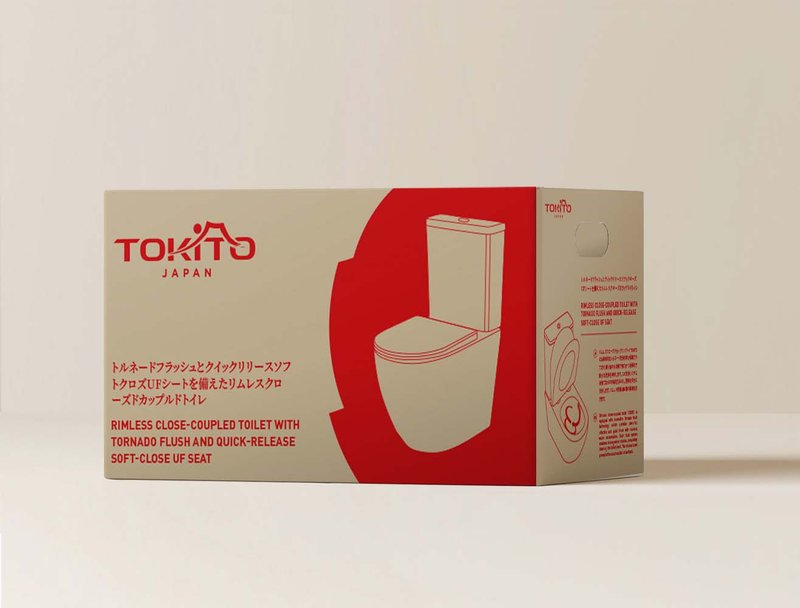 Унитаз-компакт напольный Tokito Tatsumaki KUMA глянцевый белый