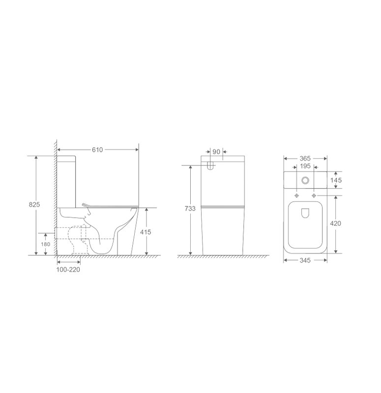 Унитаз-компакт напольный Grossman GR-4418SQ, с микролифтом, белый глянец