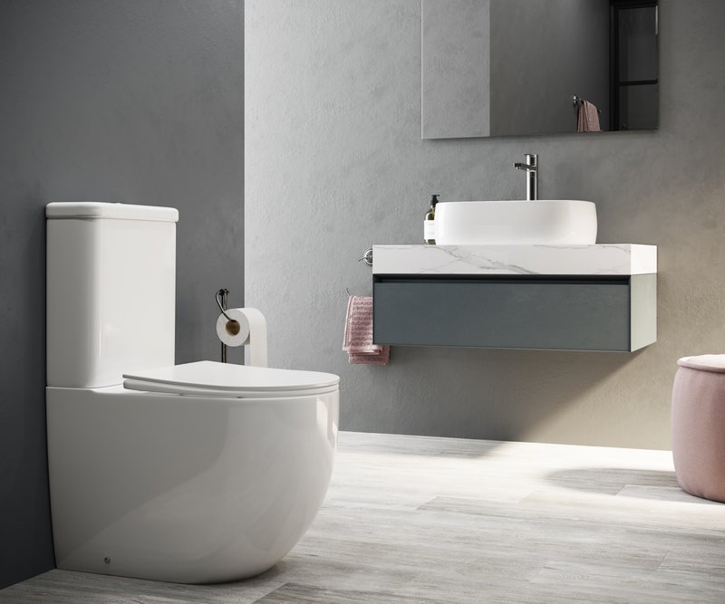 Унитаз-компакт напольный Ceramicanova Mia Rimless CN1801
