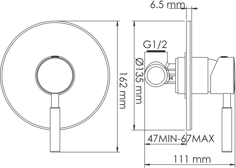 Гигиенический душ Wasserkraft A14156, шланг 100 см