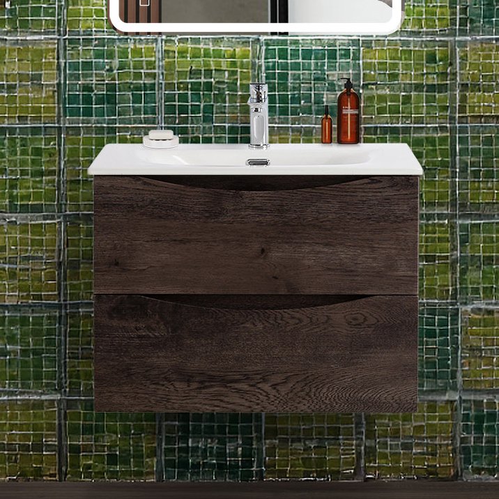 Тумба под раковину без столешницы BelBagno Marino-cer-n 70 подвесная, rovere nature grigio