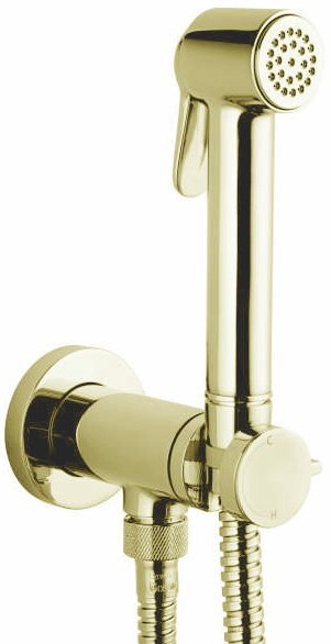 Гигиенический душ Bossini Paloma Brass Mixer Set E37005B.021, со смесителем, С ВНУТРЕННЕЙ ЧАСТЬЮ, золото