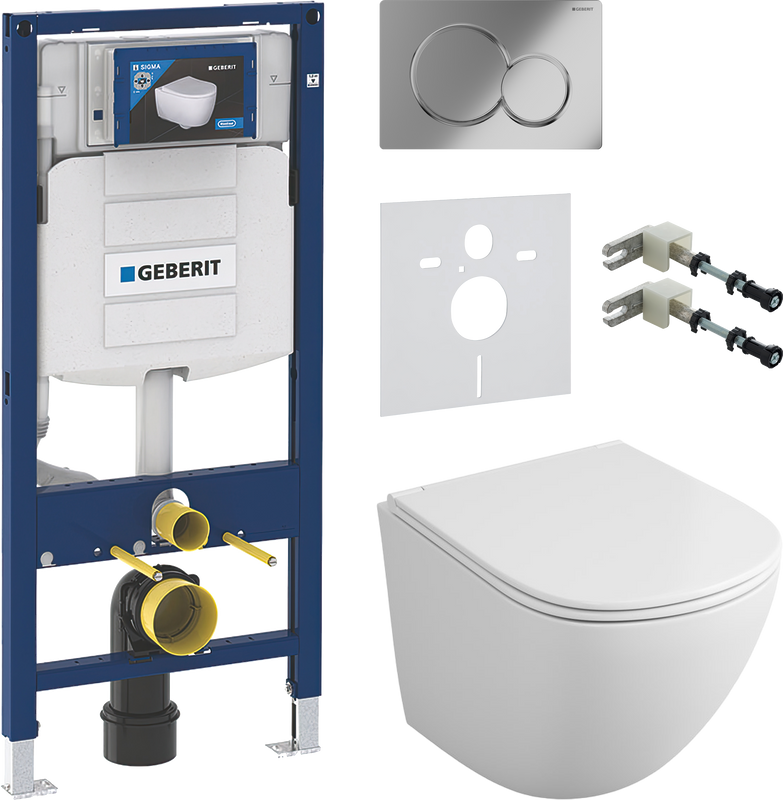 Комплект 5 в 1 Унитаз подвесной Owl 1975 Vind TOWLT190302 + Инсталляция Geberit Duofix UP 320 111.300.00.5 + Кнопка Sigma 01 115.770.21.5 + Звукоизоляция 156.050.00.1 + Крепления 111.815.00.1 к стене