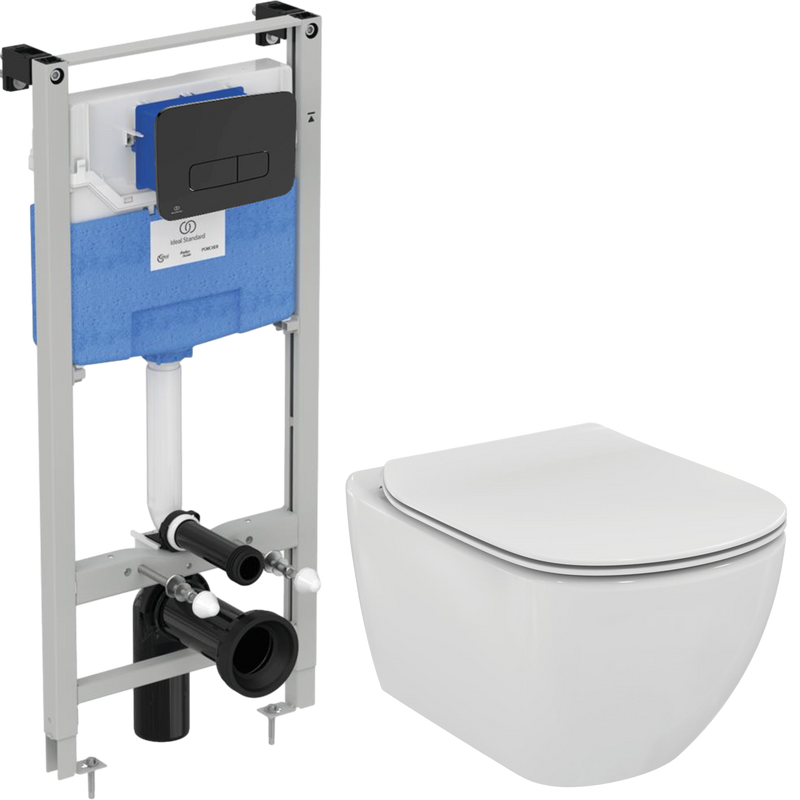 Комплект 2 в 1 Унитаз подвесной Ideal Standard Tesi T354601 + Инсталляция с кнопкой ProSys R0308A6