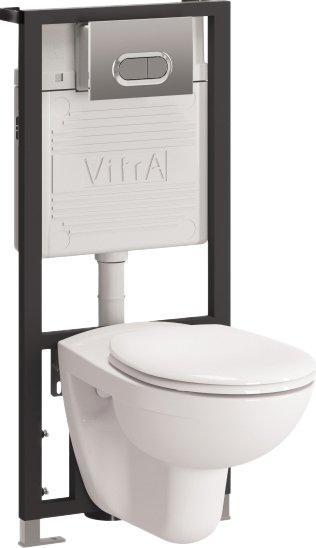 Комплект 4 в 1 VitrA Normus 9773B003-7203 кнопка матовый хром