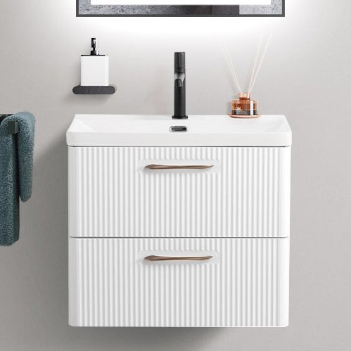 Тумба под раковину без столешницы BelBagno Due 50 белый металлик