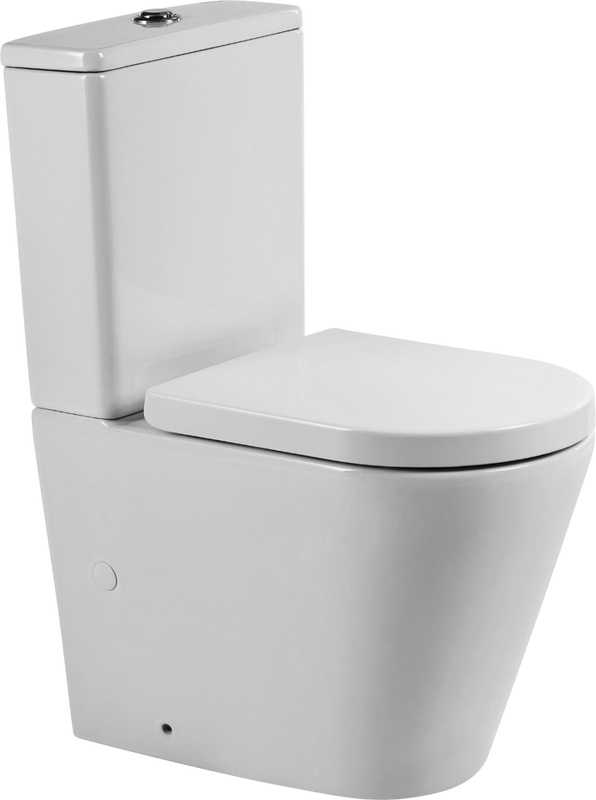 Унитаз-компакт напольный BelBagno Flay-r BB2149CP-TOR BB105SC с микролифтом, безободковый, белый