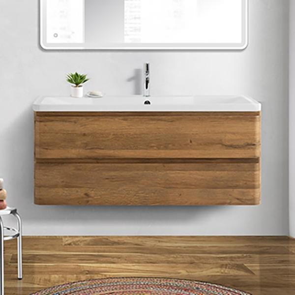 Тумба под раковину без столешницы BelBagno Albano 120 подвесная, rovere rustico