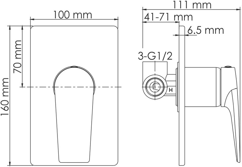 Гигиенический душ Wasserkraft A55094, шланг 150 см
