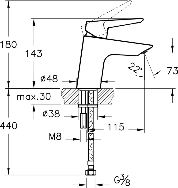 Смеситель для раковины VitrA Solid S
