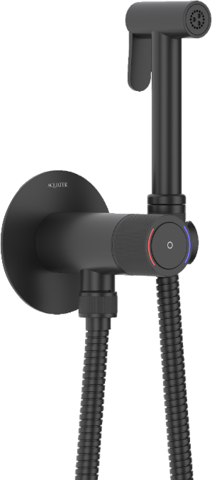 Гигиенический душ AQUATEK Бетта AQ1023MB, со смесителем, С ВНУТРЕННЕЙ ЧАСТЬЮ, матовый черный