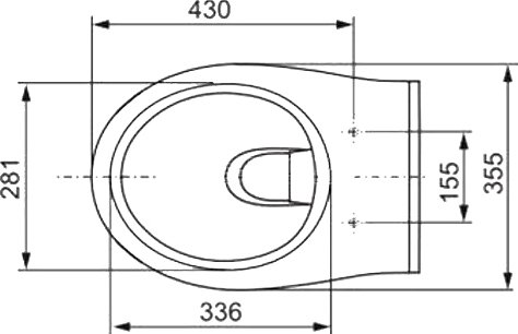 Чаша для унитаза подвесного TECE V04 9700004