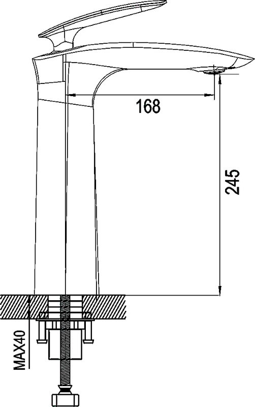 Смеситель для раковины Rose R11 R1111, хром