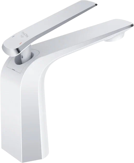 Смеситель для раковины Rose R13F R1301F, белый, хром