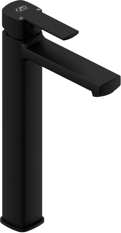 Смеситель для раковины GPD Pedra MSL160-S, черный матовый