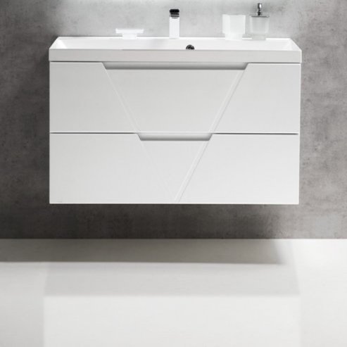 Тумба под раковину без столешницы BelBagno Vittoria 100 bianco lucido