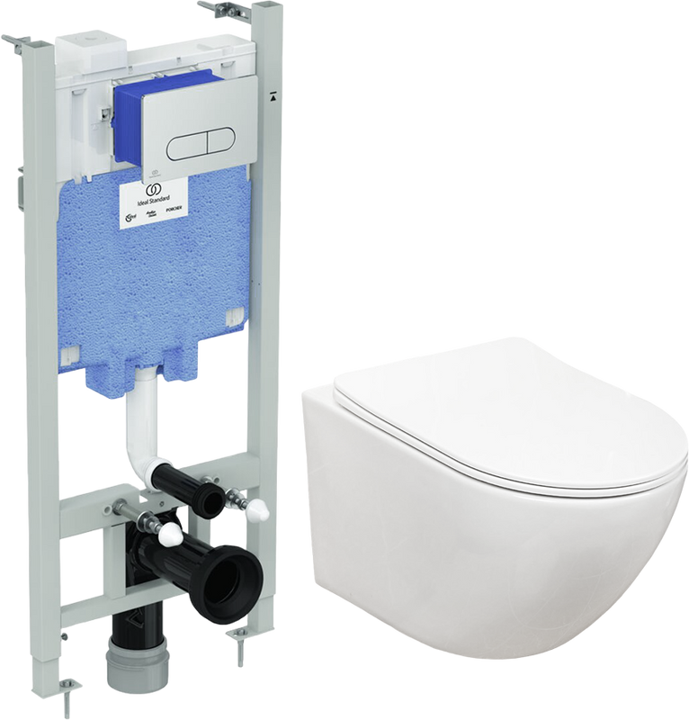 Комплект 4 в 1 Ideal Standard WR0306Z05 унитаз + инсталляция с кнопкой смыва