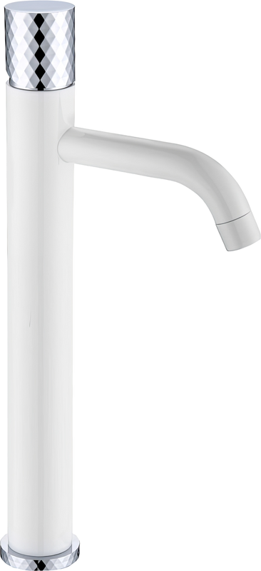 Смеситель для раковины Boheme Stick 122-WCR, white diamond chrome
